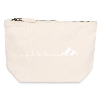 Heartbeat Mountain - Canvas Zip Pouch 12 x 13 cm - nature - Front