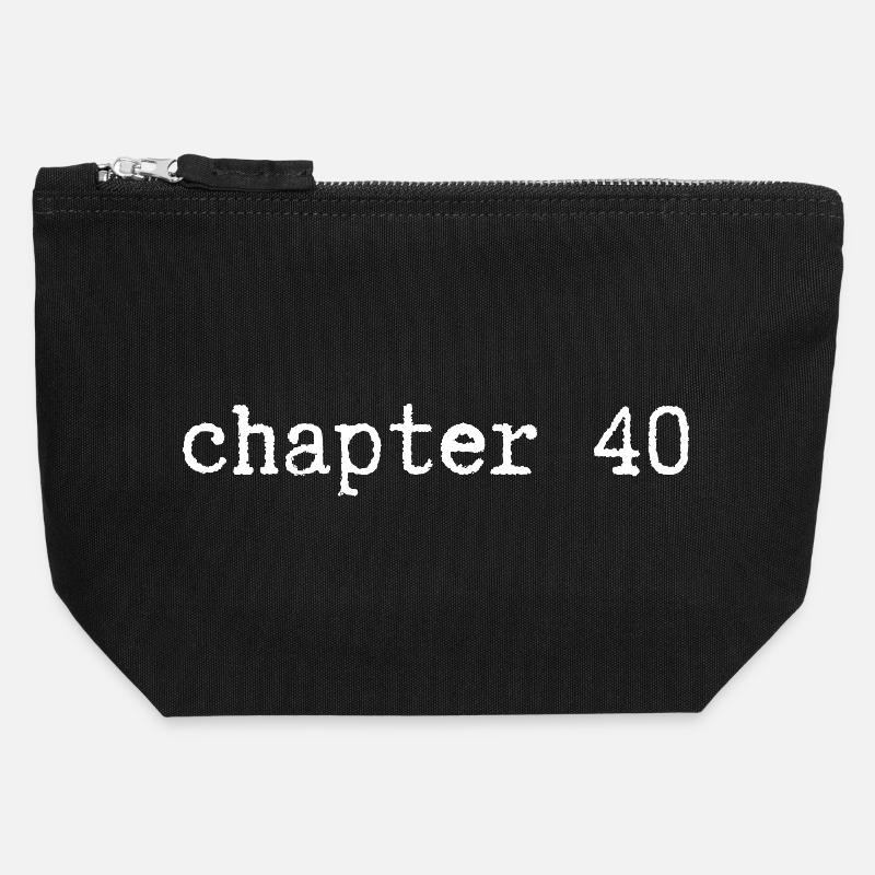 chapter 40 Birthday - Canvas Zip Pouch 12 x 13 cm - black