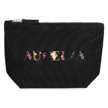 Aurelia - Canvas Reißverschluss-Täschchen (12 x 13 cm) - Schwarz - Vorne