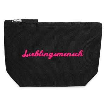 Favorite person - Canvas Zip Pouch 12 x 13 cm - black - Front