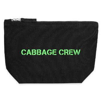 Cabbage Crew Lettering Vegan - Canvas Zip Pouch 12 x 13 cm - black - Front