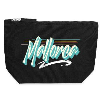 Mallorca - Canvas Zip Pouch 12 x 13 cm - black - Front