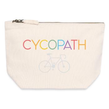 Geschenke für Radfahrer – Cycopath - Canvas Reißverschluss-Täschchen (12 x 13 cm) - Naturweiß - Vorne