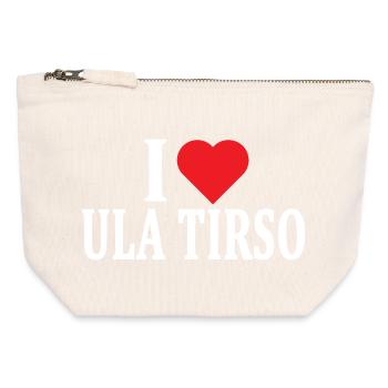 t-shirt Io amo Ula Tirso t-shirt Sardegna - Canvas Zip Pouch 12 x 13 cm - nature - Front