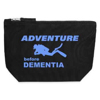 DIVING ADVENTURE - Canvas Reißverschluss-Täschchen (12 x 13 cm) - Schwarz - Vorne