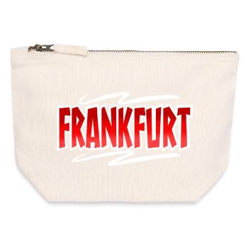 Frankfurt - Canvas Reißverschluss-Täschchen (12 x 13 cm) - Naturweiß - Vorne