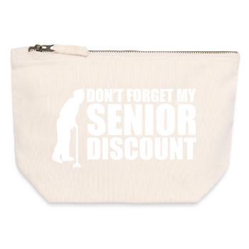 Don't forget my senior discount Older S - Canvas Zip Pouch 12 x 13 cm - nature - Front