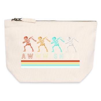 Arm Fracture Halloween Skeleton Bone Bone Fracture - Canvas Zip Pouch 12 x 13 cm - nature - Front
