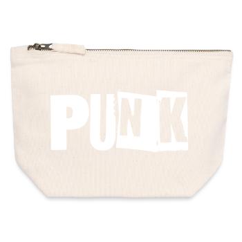Logo der Punk-Musik - Canvas Reißverschluss-Täschchen (12 x 13 cm) - Naturweiß - Vorne