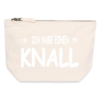 Coup - Pochette zippée en toile 12 x 13 cm - blanc naturel - Devant