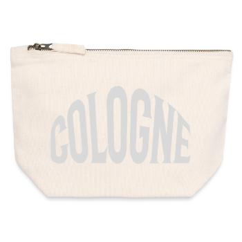 Cologne Köln - Canvas Reißverschluss-Täschchen (12 x 13 cm) - Naturweiß - Vorne
