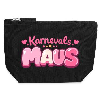 Cologne de la souris de carnaval – Jeck à Fastelovend - Pochette zippée en toile 12 x 13 cm - noir - Devant