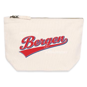 I Got Lost In Bergen And Loved It - Norway Travel - Canvas Zip Pouch 12 x 13 cm - nature - Front