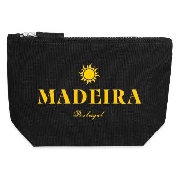 Madère Portugal, Sun - Pochette zippée en toile 12 x 13 cm - noir - Devant