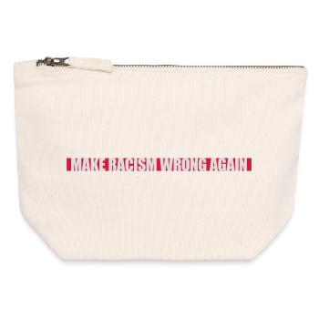 Rendre le racisme répréhensible - Pochette zippée en toile 12 x 13 cm - blanc naturel - Devant