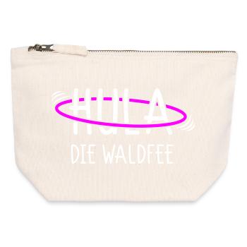Hula die Waldfee - Für Coole Hula Girls - Canvas Reißverschluss-Täschchen (12 x 13 cm) - Naturweiß - Vorne