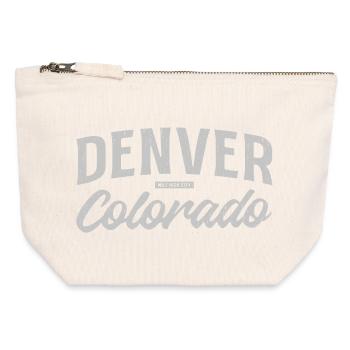 Vintage Denver Colorado - Canvas Zip Pouch 12 x 13 cm - nature - Front