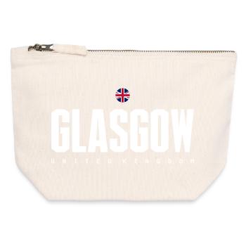 Glasgow - Canvas Reißverschluss-Täschchen (12 x 13 cm) - Naturweiß - Vorne