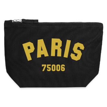 6e arrondissement de PARIS - Pochette zippée en toile 12 x 13 cm - noir - Devant
