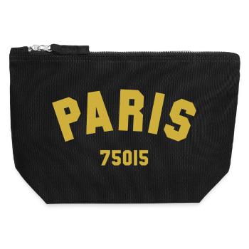 15e arrondissement de PARIS - Pochette zippée en toile 12 x 13 cm - noir - Devant