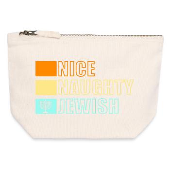 Hanukkah Chanukkah Hanukah - Canvas Reißverschluss-Täschchen (12 x 13 cm) - Naturweiß - Vorne