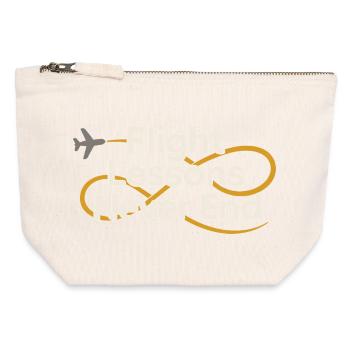 Flight Instructor Cfi Pilot Aviation Instructor - Canvas Zip Pouch 12 x 13 cm - nature - Front