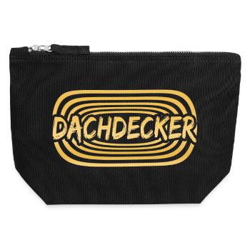 Couvreur en tant que collègue de travail - Pochette zippée en toile 12 x 13 cm - noir - Devant