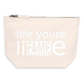 Fame Victim Shirt – Live Your Lie Statement - Canvas Zip Pouch 12 x 13 cm - nature - Front