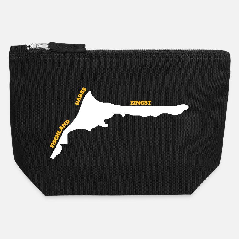 Fischland Darss Zingst (DIY) - Canvas Zip Pouch 12 x 13 cm - black