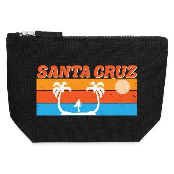 Santa Cruz Surf Retro Sunset - Canvas Reißverschluss-Täschchen (12 x 13 cm) - Schwarz - Vorne