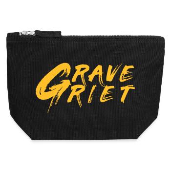 Grave Griet - Antwerp dialect - Canvas Zip Pouch 12 x 13 cm - black - Front