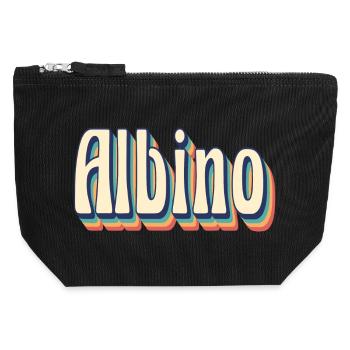 T-shirt Albinos rétro vintage t-shirt idée cadeau - Pochette zippée en toile 12 x 13 cm - noir - Devant