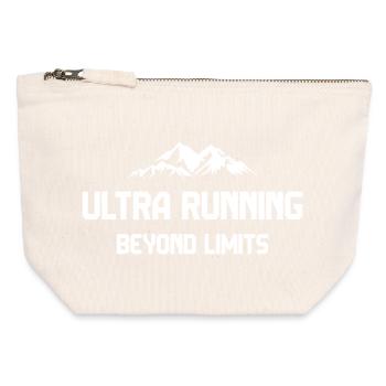 Ultra Running - Jenseits der Grenzen - Canvas Reißverschluss-Täschchen (12 x 13 cm) - Naturweiß - Vorne