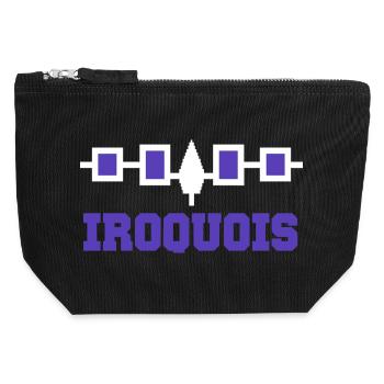 The Iroquois Hiawatha Belt - Canvas Zip Pouch 12 x 13 cm - black - Front