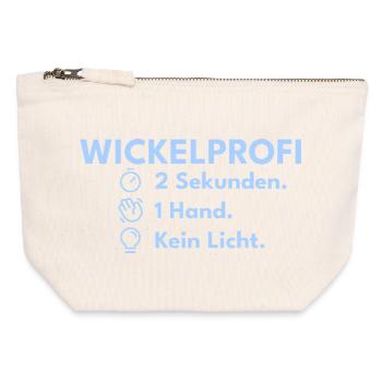 Wrapping professional – 2 seconds. 1 hand. No light. - Canvas Zip Pouch 12 x 13 cm - nature - Front