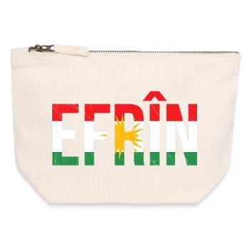Kurdistan Kurds peace symbol with national flag - Canvas Zip Pouch 12 x 13 cm - nature - Front