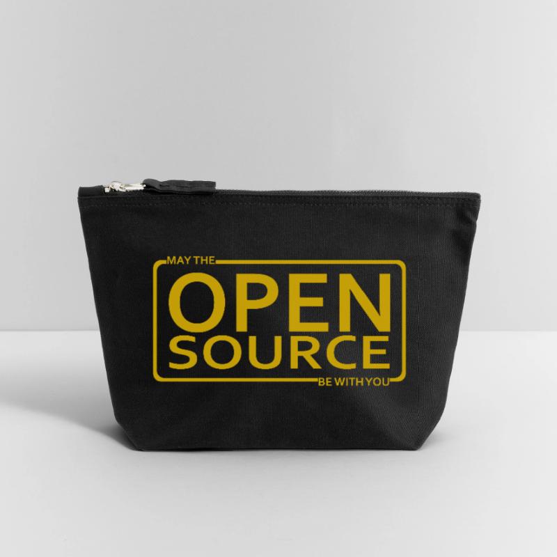Que l’Open Source soit avec vous Pochette zippée en toile 12 x 13 cm