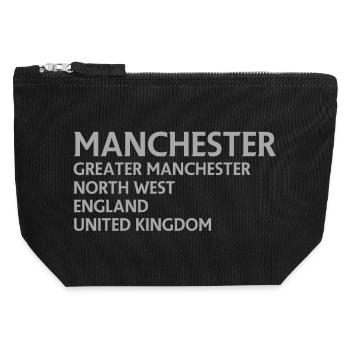 Manchester – Angleterre Lyrique - Pochette zippée en toile 12 x 13 cm - noir - Devant
