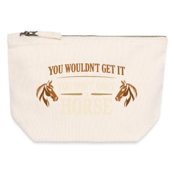 Horse People Equestrian Identity Barn - Canvas Zip Pouch 12 x 13 cm - nature - Front