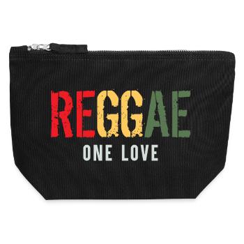 Reggae One Love Color Palette - Canvas Zip Pouch 12 x 13 cm - black - Front