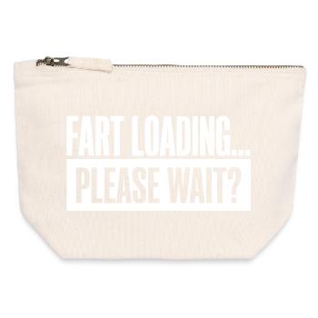Chargement de pets s’il vous plaît attendez pet drôle - Pochette zippée en toile 12 x 13 cm - blanc naturel - Devant