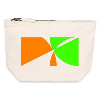 Restez sur la balle! - Pochette zippée en toile 12 x 13 cm - blanc naturel - Devant