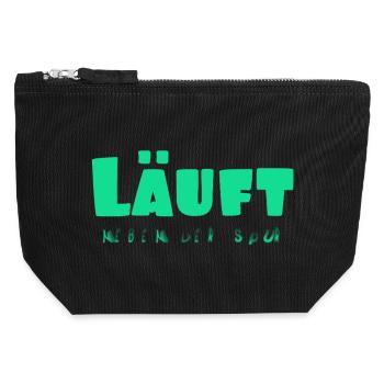Runs - Canvas Zip Pouch 12 x 13 cm - black - Front