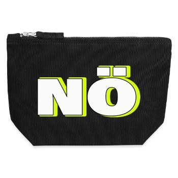 no - Canvas Zip Pouch 12 x 13 cm - black - Front