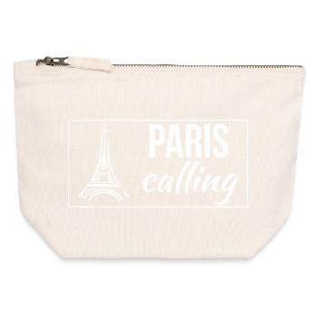 Paris Calling - Canvas Zip Pouch 12 x 13 cm - nature - Front