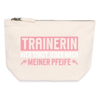 Trainer: Everyone dances to my tune here - Canvas Zip Pouch 12 x 13 cm - nature - Front