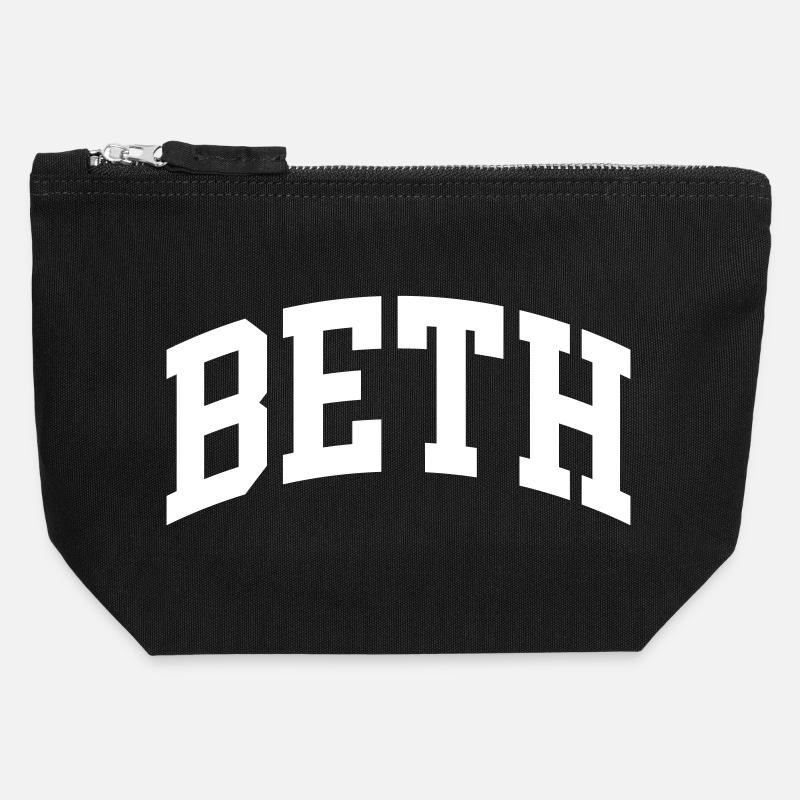 Beth - Canvas Zip Pouch 12 x 13 cm - black
