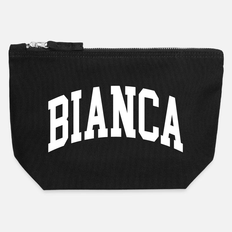 Bianca - Canvas Reißverschluss-Täschchen (12 x 13 cm) - Schwarz