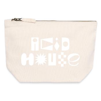 Acid House Fancy Typography Logo-Design - Canvas Reißverschluss-Täschchen (12 x 13 cm) - Naturweiß - Vorne