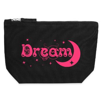 Dream / Traum - Canvas Reißverschluss-Täschchen (12 x 13 cm) - Schwarz - Vorne